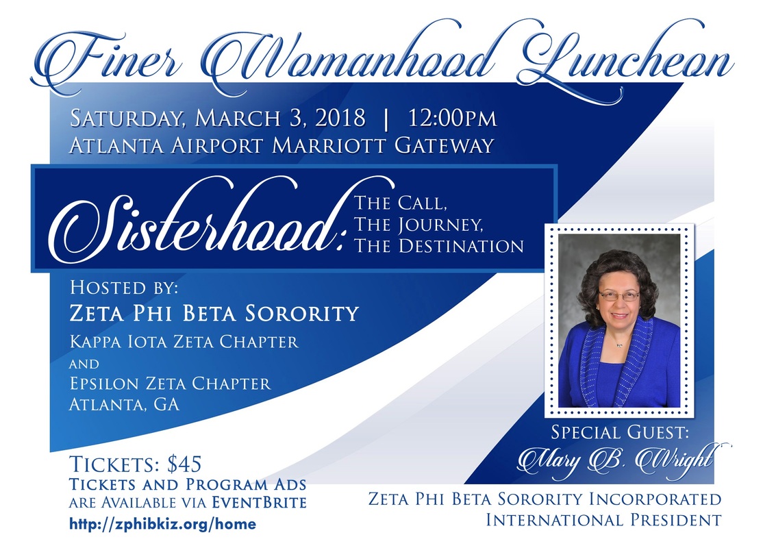 zeta phi beta kappa iota zeta events finer womanhood luncheon zeta phi beta flyers